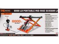 TMG Industrial ALS61 Mid-Rise Portable Automotive Scissor Lift