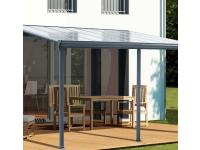 TMG Industrial LPC16 10 Ft X 16 Ft Aluminum Patio Cover with Clear Panels