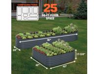 TMG Industrial MGB96 Metal Raised Garden Bed Kit