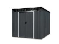 TMG Industrial MS0608P 6 Ft X 8 Ft Galvanized Metal Pent Shed with Skylight