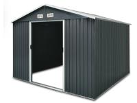 TMG Industrial MS0810 8 Ft X 10 Ft Galvanized Apex Roof Metal Shed