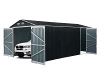 TMG Industrial MS1320A 13 Ft X 20 Ft Metal Garage Shed with Double Front Doors