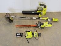 Ryobi 40 Volt Weed Trimmer, Hedge Trimmer and Blower