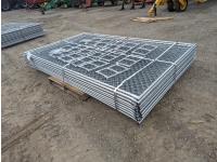 (16) 10 Ft X 6 Ft Galvanized Chain Link Site Fence