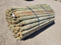(115) 3-4 Inch X 7 Ft Treated Fence Posts