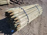 (70) 4-5 Inch X 8 Ft Treated Fence Posts