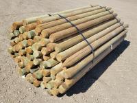 (95) 4-1/4 Inch X 8 Ft Treated Dowel Fence Posts