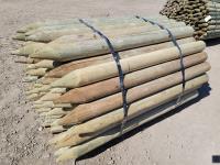 (64) 5-1/4 Inch X 6 Ft Treated Dowel Fence Posts