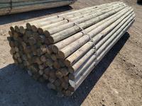 (100) 3-4 Inch X 14 Ft Treated Fence Rails