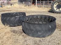 (2) 60 Inch Rubber Tire Silage Feeders