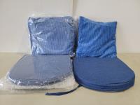 (4) Seat Cushions and (4) Back Pillows