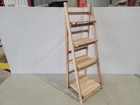 44 Inch Tall Folding Wood Ladder