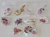 (10) Porcelain Broches