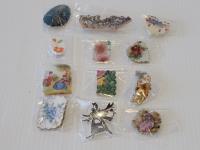 (12) Porcelain Broches