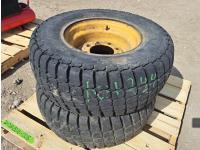(2) 12 X 6.5 Galaxy Mighty Mow Skid Steer Tires On Rims