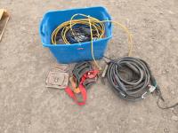 (2) Tool Belts, Qty of Trouble Light & Extension Cords, Mig Welder Cords with Nozzles