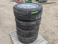 (4) Bridgestone Dueler 275/55R20 Tires On 5 Bolt Aluminum V-Tec Rims