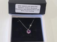 Smartlife 925S Pink Sapphire 10.0 mm Necklace