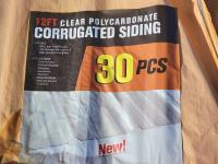 (30) Sheets of 12 Ft Clear Polycarbonate Corrugated Siding