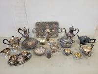 Qty of Vintage Silver Teapots
