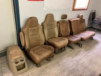Set of Tan Leather Seats and Center Console