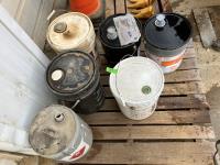 205 Liters of Kerosene & Part Pails of Paint Thinner, Endura Paint & Hydraulic Oil