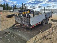 15 Ft T/A Flat Deck Utility Trailer with Poly Water Tank