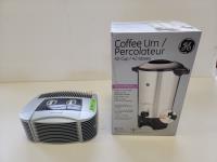 Honeywell 12V Electric Heater and Ge 42 Cup Coffee Urn/Perculator