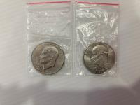 (2) USA Silver One Dollar Coins