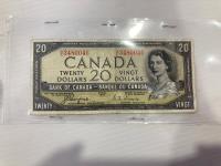 1954 Canadian Twenty Dollar Bill