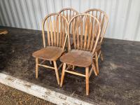 Qty of (4) Wood Chairs