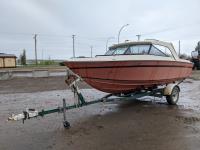 Cal-Glass 18 Ft Outboard Boat w/ Trailer