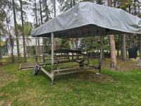 Shoremaster Aluminum Boat Lift with Canopy and Wheels