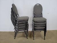 (10) Grey Padded Chairs