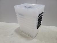 (6) Clear Storage Bins