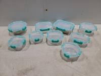 (11) Glass Containers with Lids