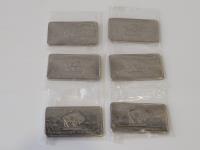 (6) 1 oz Nickel Bullion Bars