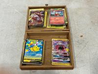 Qty of Pokemon Cards with Wooden Box