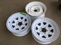 (3) Steel Trailer Wheels