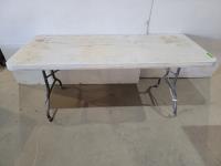 6 Ft Folding Table On Wheels