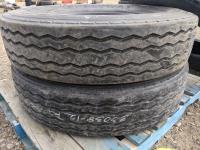 (2) Greatway DT966 11R22.5 Steer Tires and (1) Bridgestone R268 11R22.5 Drive Tire