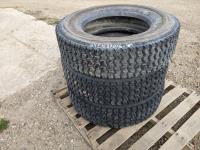 (3) Bridgestone R250 245/70R19.5 Tires