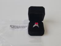 Smartlife 3.0 Ct Red Ruby Bow Ring