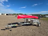 2018 North Woods S/A Galvanized Trailer with Langford Prospector Kevlar 16.5 Ft Canoe