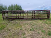 (3) 24 Ft Stand-Alone Steel Panels with 12 Ft Gates