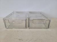 (2) Clear Plastic Drawers