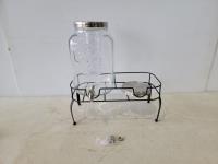 Glass Beverage Jar with Stand