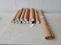 Qty of Cardboard Tubs and Brown Wrapping Paper