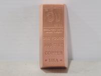 1 lb 999 Fine Copper Bar