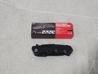 Black Stainless Steel Folding Pocket Knife